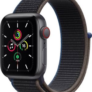 Apple Watch SE GPS + Cellular 40 mm Space Grey Aluminium Case with Charcoal Sport Loop