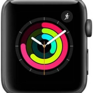 Apple Watch Series 3 GPS – 42 mm Space Grey Aluminium Case with Black Sport Band