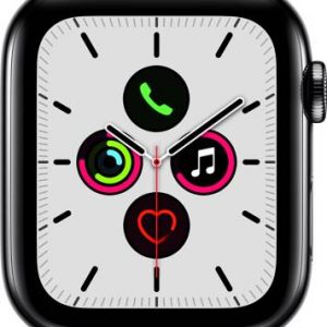 Apple Watch Series 5 GPS + Cellular 44 mm Space Black Stainless Steel Case with Space Black Milanese Loop