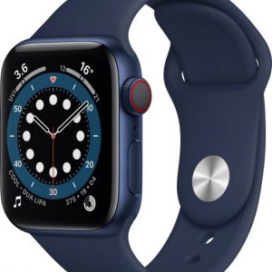 Apple Watch Series 6 GPS + Cellular 40 mm Blue Aluminium Case with Deep Navy Sport Band